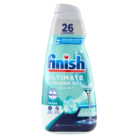 Finish Ultimate + Igiene Gel Napisan Regular gel lavastoviglie 42 lavaggi 560 ml